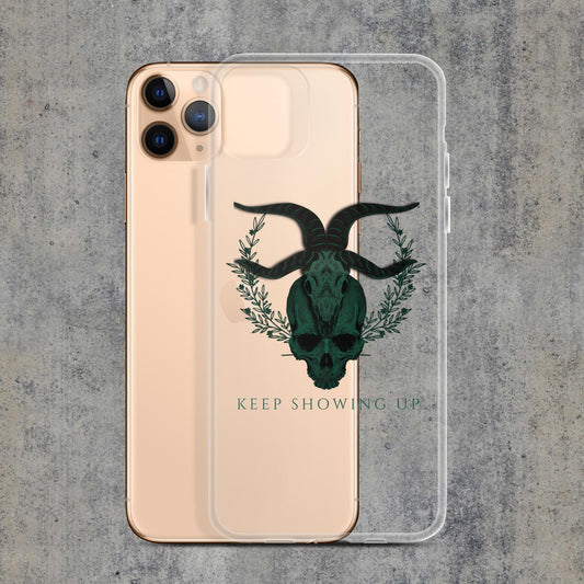 Green Skull Clear Case for iPhone®