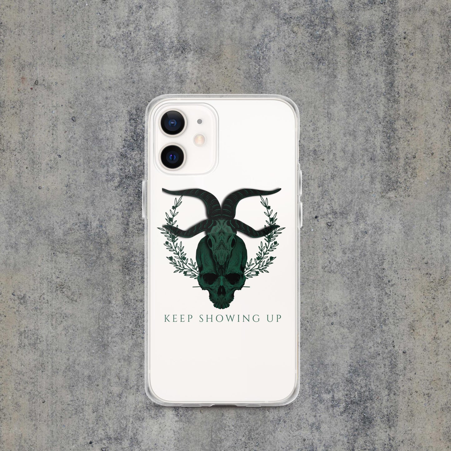 Green Skull Clear Case for iPhone®