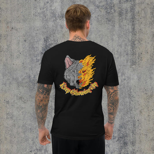 Flaming wolf Short Sleeve T-shirt