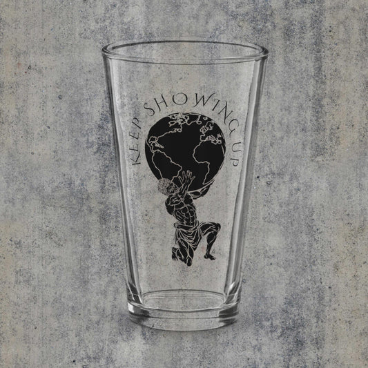 Atlas Shaker pint glass