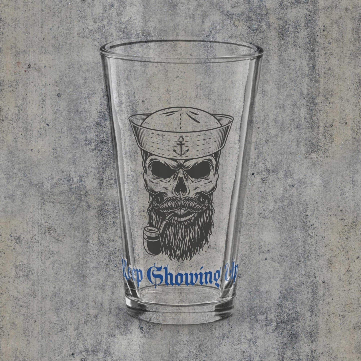 Haze gray & underway Shaker pint glass