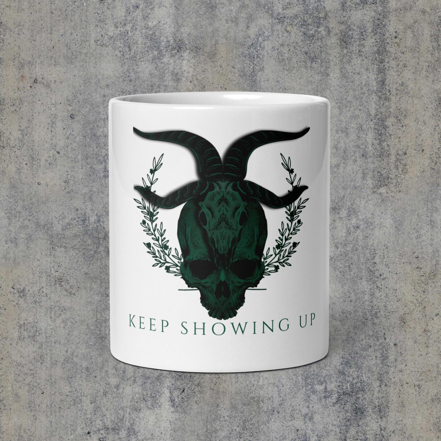 Skull White glossy mug