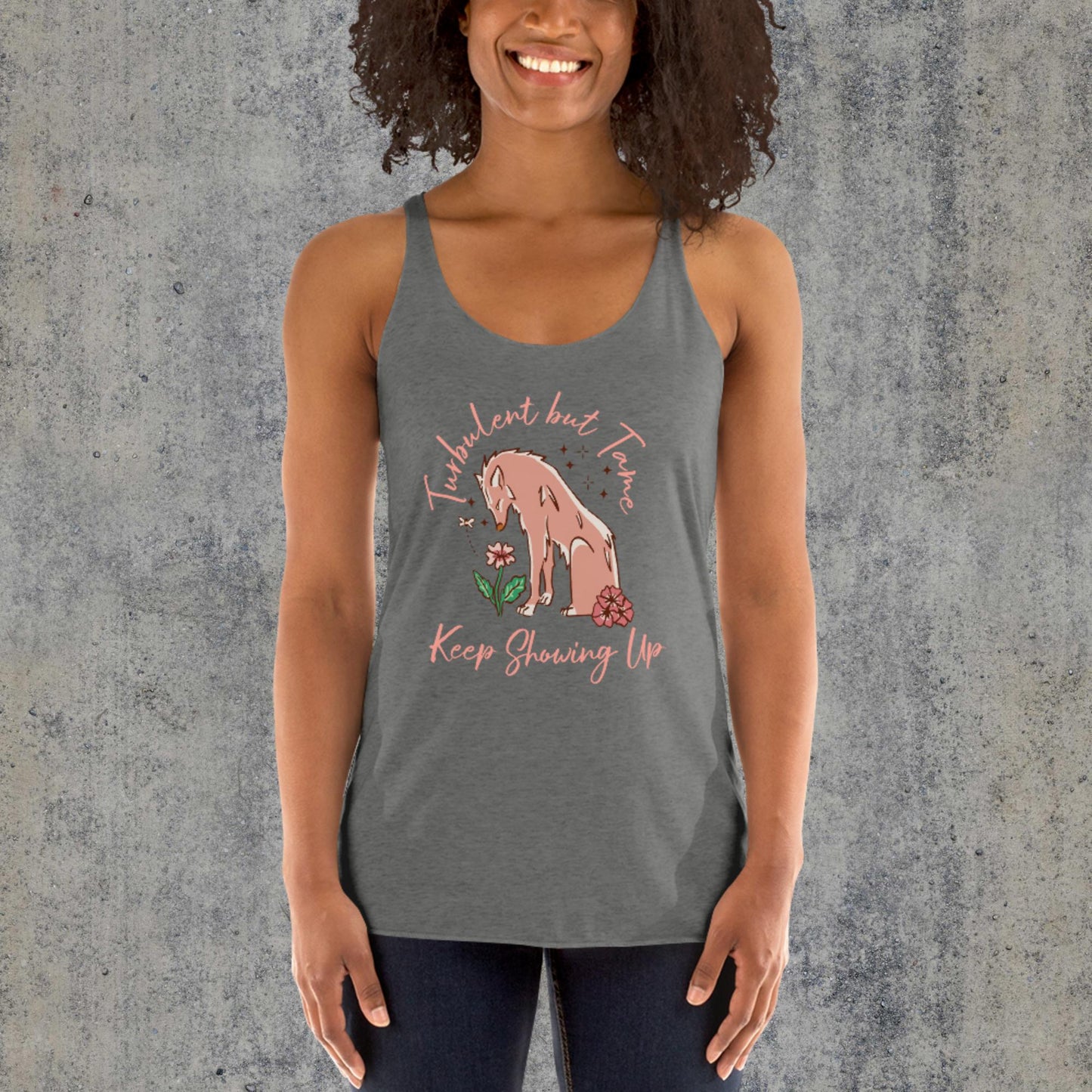 Turbulent Wolf Women's Racerback Tank