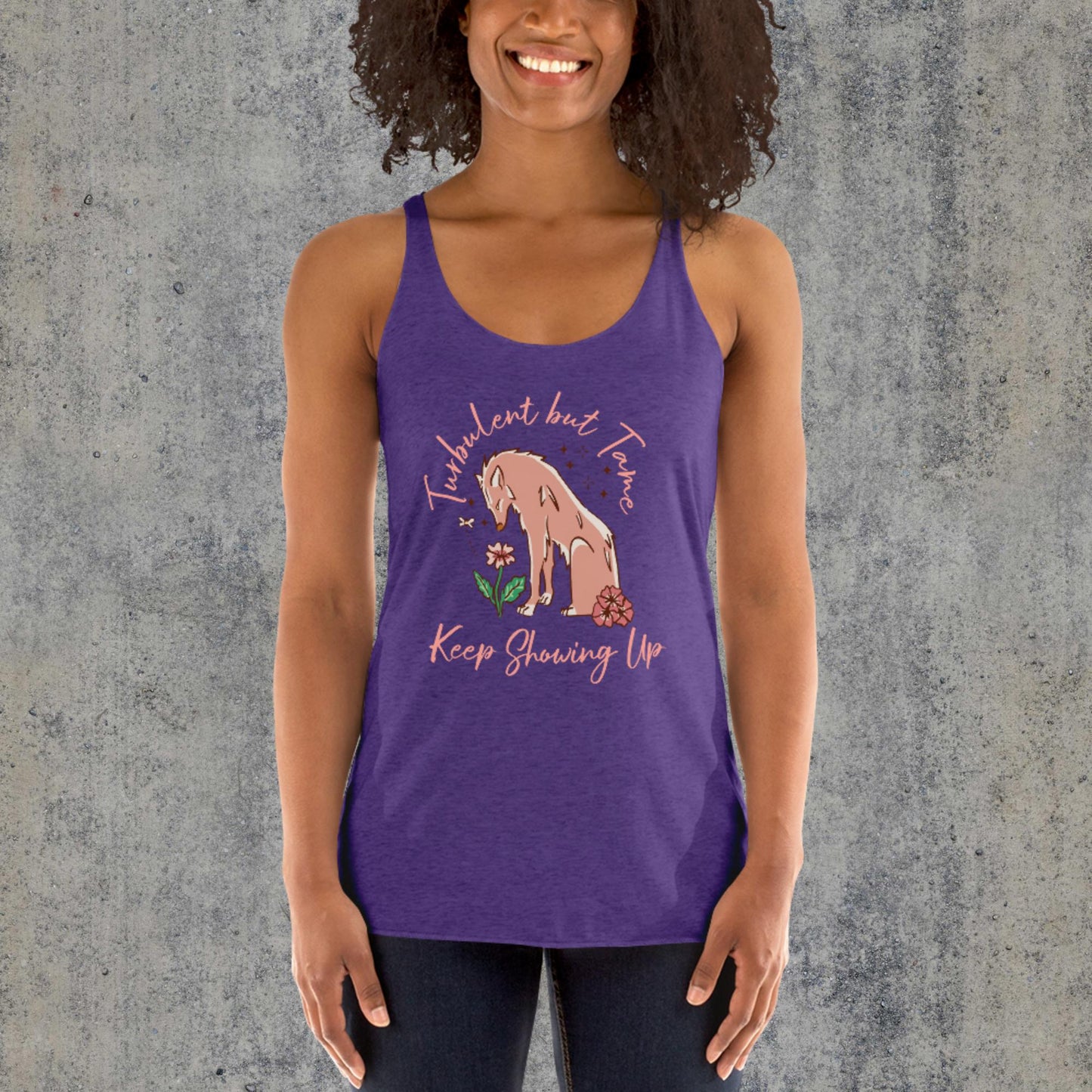 Turbulent Wolf Women's Racerback Tank