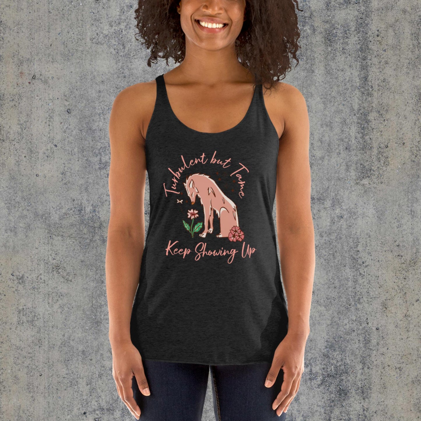 Turbulent Wolf Women's Racerback Tank