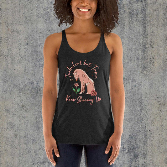 Turbulent Wolf Women's Racerback Tank