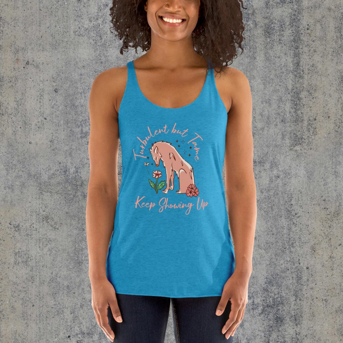 Turbulent Wolf Women's Racerback Tank